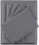 Olliix by Intelligent Design Microfiber Charcoal Twin Sheet Set with Side Storage Pockets-0