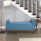 Mazin Furniture Brigitte Blue Lift Top Storage Bench-4