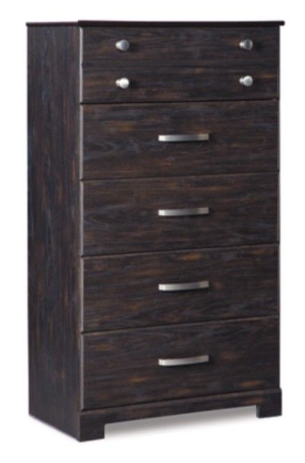 Signature Design by Ashley® Reylow 5-Piece Dark Brown King Bookcase Bed Set-3