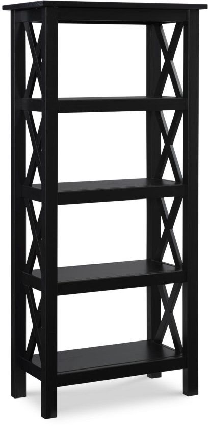 Linon Davis Black Bookcase-0