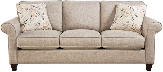 Craftmaster® Customizable Craftmaster Essentials Rolled Arms 3-Cushion Sofa-2