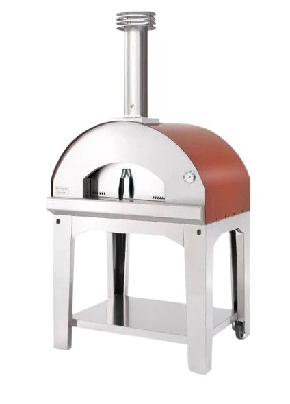 Fontana Forni Mangiafuoco 39" Red Pizza Oven -1