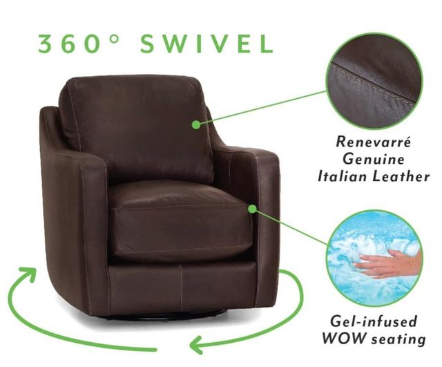 Franklin™ Customizable Chelsea Leather Swivel Accent Chair-2