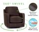 Franklin™ Customizable Chelsea Leather Swivel Accent Chair-2