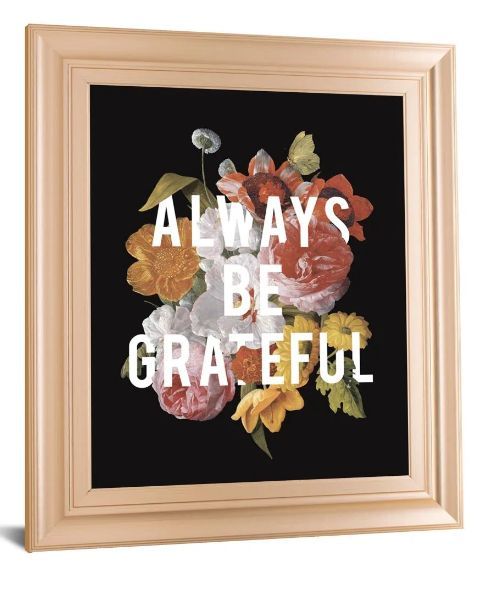 Classy Art Floral Sentiment I Black by Wild Apple Portfolio Wall Art-1