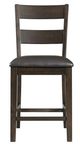 Elements International Mango Dark Brown/Dark Gray Counter Side Chair-1