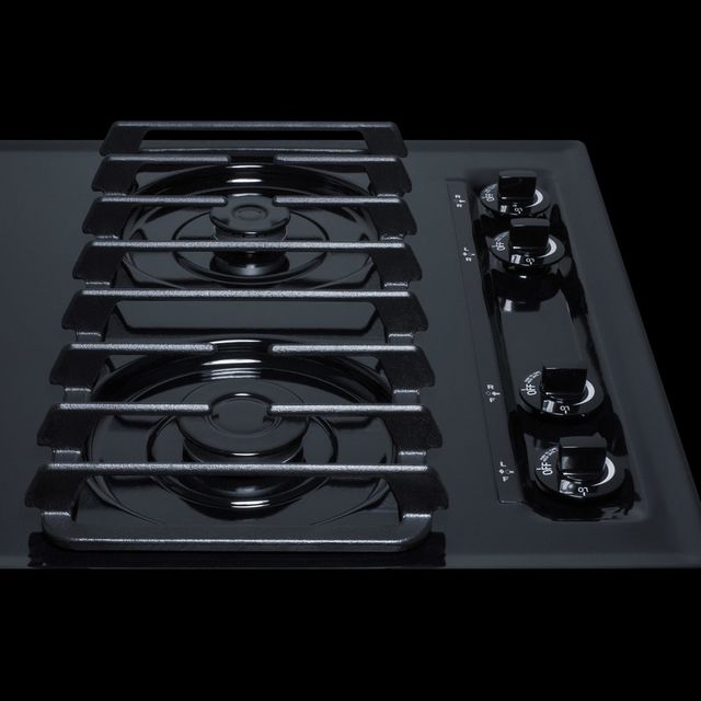 Summit® 30" Black Gas Cooktop-3