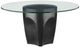 Currey & Company Lemy Clear Cocktail Table with Black Base-0