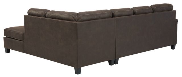 Signature Design by Ashley® Navi 2-Piece Chestnut Right-Arm Facing Sofa Sectional and Chaise-3