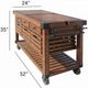 ACME Furniture Kaif Distressed Chestnut Kitchen Cart-2