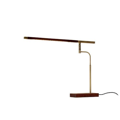 Adesso® Barrett Walnut LED Desk Lamp-1