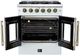 FORNO® Galiano Series Alta Qualita 30" White and Antique Brass Pro Style Gas Range -1