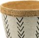 A & B Home 2-Piece Black/Natural/White Cement Planters-3