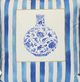 Stylecraft Tamara Day Blue/Gold/White Stripe Designer Throw Pillow-1