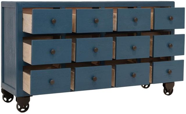 International Furniture Direct Oslo Blue Console-3