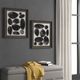 Olliix by Madison Park Skipping Stones 2 Pieces Black Geo UV Printed Shadowbox Wall Art Set-4