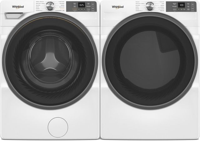 Whirlpool® White Front Load Washer & Electric Dryer Laundry Pair-0