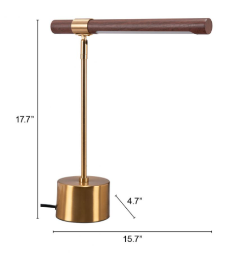 Zuo® Modern Kippy Walnut Table Lamp-2