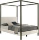 Coaster® Monroe Bronze/Vanilla King Upholstered Canopy Bed-0