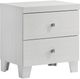 Elements International Belinda White Nightstand-0
