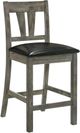Elements International Nathan 2-Piece Grey Oak Counter Side Chairs-0