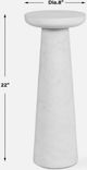 Uttermost® Lirra White Indoor-Outdoor Marble Drink Table-2