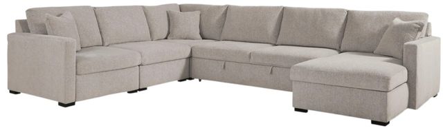 Benchcraft® ModMax Luxe 5-Piece Flint U-Shape Sectional with Chaise and Pop Up Sleeper-0
