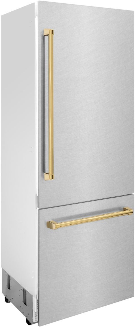 ZLINE Autograph Edition 30" 16.1 Cu. Ft. Satin Stainless Steel Built-In Bottom Freezer Refrigerator-2
