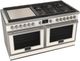 Fulgor Milano® Evoque 400 Series 60" Matte White Pro Style Dual Fuel Hybrid Range with Stainless Steel Trim -1