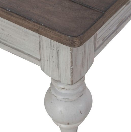 Liberty Furniture River Place 3-Piece Riverstone White Table Set with Tobacco Top -6