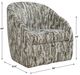 Uttermost® Mari Caramel/Ivory/Moss Green Swivel Chair-4
