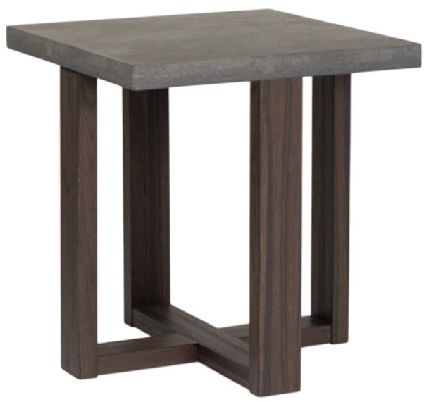 Signature Design by Ashley® Dynnford 3-Piece Gray Occasional Table with Brown Base Set-3