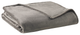 Olliix by Clean Spaces Antimicrobial Plush Charcoal Full/Queen Blanket-0