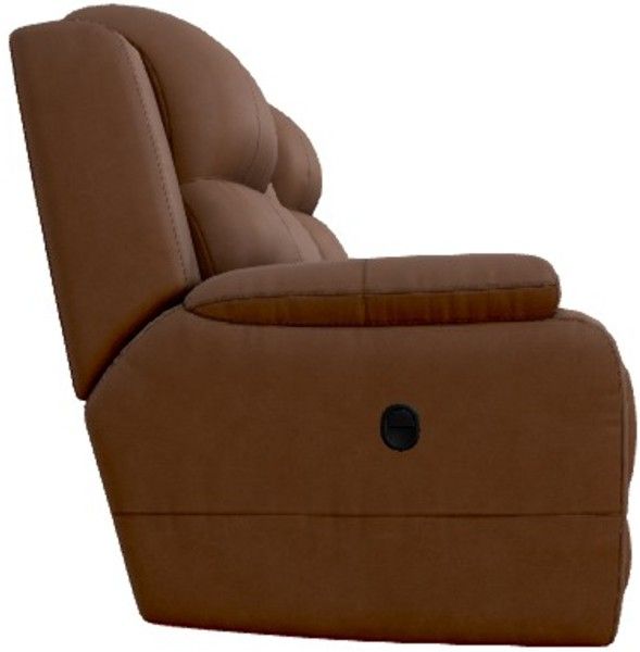 La-Z-Boy® Dorian Mocha Leather Manual Reclining Loveseat with Console-3