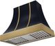 AGA Cascade 36" Gloss Black Wall Mounted Range Hood  with  Antique Brass Trim-0