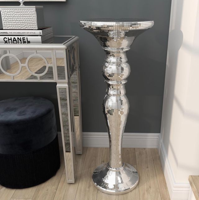 Deco Marche Silver Pedestal Table-3