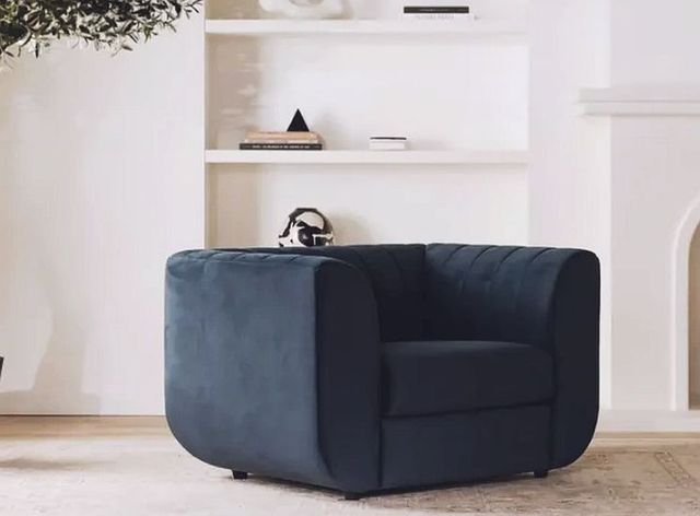 Moe's Home Collection Rosy Deep Blue Lounge Chair-3