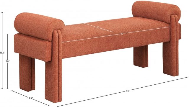 Meridian Furniture Stefano Cognac Bench-2