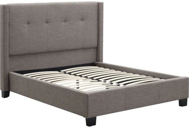 Modus Furniture Geneva Madeleine Dolphin Queen Wingback Upholstered Platform Storage Bed-0