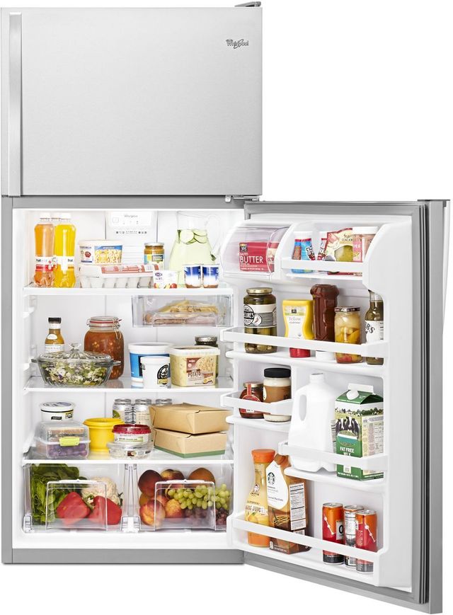 Whirlpool® 30 in. 18.2 Cu. Ft. Monochromatic Stainless Steel Top Freezer Refrigerator-5
