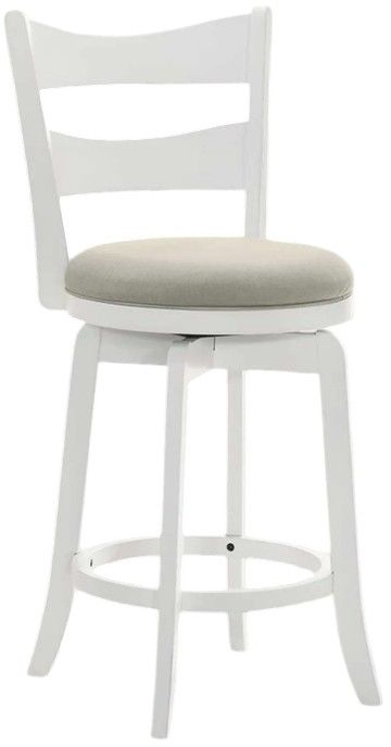 Armen Living Blair 2-Piece Fog/White Barstool Set-0