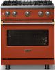 Viking® 5 Series 30" Spiced Cider Pro Style Gas (NG) Range with Brushed Brass Trim-4