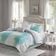 Olliix by Madison Park Essentials Aqua Queen Maible Complete Comforter and Cotton Sheet Set-0