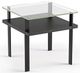 BDI Terrace™ 1156 Glass top End Table with Charcoal Stained Ash Base-0