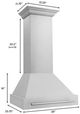 ZLINE 30" Stainless Steel Wall Mounted Range Hood with Handle-2