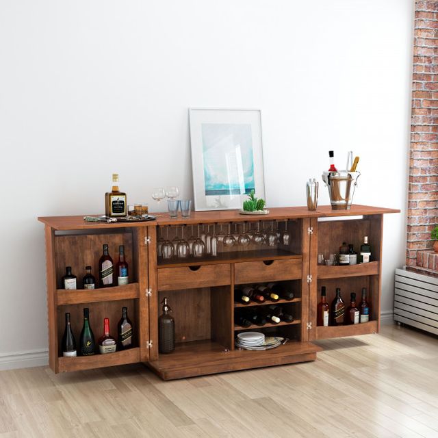 Zuo® Modern Linea Walnut Bar Cabinet-2