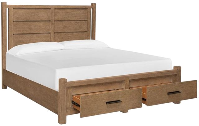 Magnussen Home® Plum Creek Sierra Brown Queen Panel Storage Bed-3