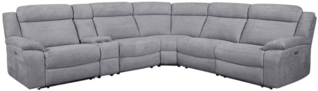 Cheers by Man Wah 6-Piece Lucie Dove Power Reclining Sectional-0