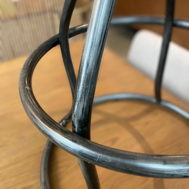 LH Home Seating Coachella Bowie Black/Gunmetal Adjustable Stool-4