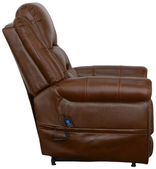 Flexsteel® Oscar Grizzly Brown Power Lift Recliner with Right Hand Control-3